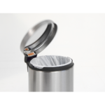 سطل زباله نیو آیکن پدالی 12 لیتر استیل مات برابانتیا