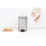 سطل زباله نیو آیکن پدالی 12 لیتر استیل مات برابانتیا