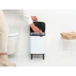 سطل زباله بو تاچ بین بلند 7 لیتر سفید برابانتیا