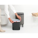سطل زباله بو تاچ بین بلند 7 لیتر پلاتینیوم برابانتیا