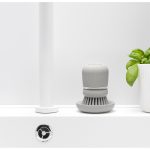 فرچه ظرفشویی و جا مایع طوسی روشن برابانتیا