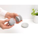 فرچه ظرفشویی و جا مایع طوسی روشن برابانتیا