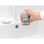 فرچه ظرفشویی و جا مایع طوسی روشن برابانتیا