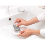 فرچه ظرفشویی و جا مایع طوسی روشن برابانتیا