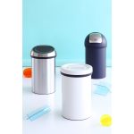 سطل زباله درب فشاری استیل مات برابانتیا