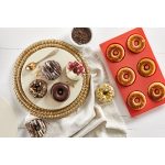 قالب سیلیکونی دونات 6 تایی قرمز لکوئه