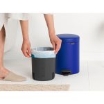 سطل زباله نیو آیکن پدالی 5 لیتر آبی مینرال برابانتیا
