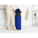 سطل زباله نیو آیکن پدالی 30 لیتر آبی مینرال برابانتیا