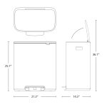 سطل زباله بو پدال بین 60 لیتر سفید برابانتیا