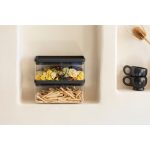 بانکه چهار گوش 1.5 لیتر تیستی پلاس خاکستری تیره برابانتیا