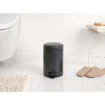 سطل زباله نیو آیکن پدالی 3 لیتر خاکستری پر برابانتیا