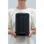 سطل زباله نیو آیکن پدالی 3 لیتر خاکستری پر برابانتیا