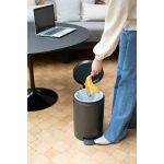 سطل زباله نیو آیکن پدالی 12 لیتر خاکستری پر برابانتیا