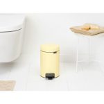 سطل زباله نیو آیکن پدالی 3 لیتر زرد ملایم برابانتیا