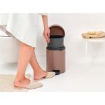 سطل زباله نیو آیکن پدالی 5 لیتر قهوه ای برابانتیا