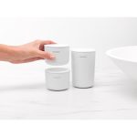 ست 3 تایی ظرف نگهدارنده حمام سفید برابانتیا