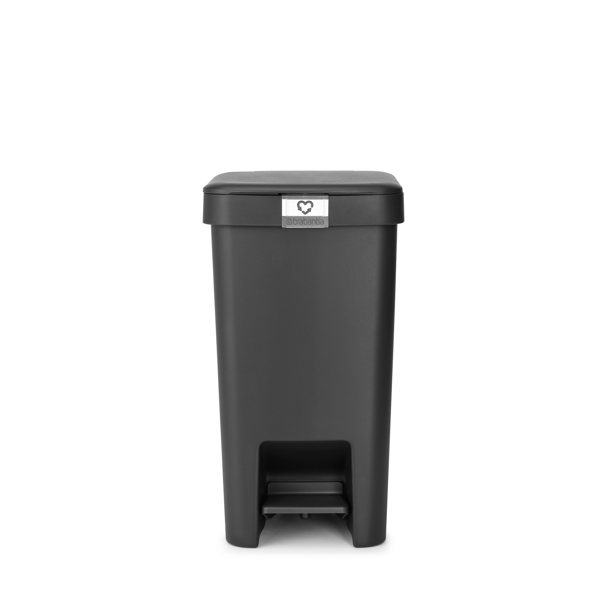 800306-1 سطل زباله استپ آپ پدالی 16 لیتر خاکستری تیره برابانتیا