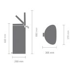 سطل زباله فلت بک پلاس 30 لیتر استیل مات برابانتیا