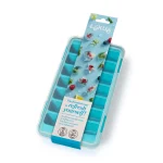 قالب یخ سیلیکونی مستطیل 14 خانه با درب سبز لکوئه