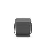 سطل زباله قابل حمل 3 لیتر خاکستری برابانتیا