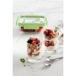 ظرف نگهدارنده شیشه ای مستطیل 370 میلی لیتر لکوئه