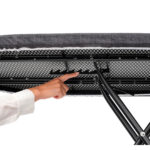 میز اتو 124 در 45 سانتیمتر فریم مشکی طرح لی خاکستری برابانتیا - Image 7