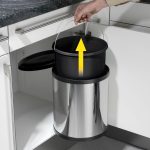 سطل زباله توکار Compact-Box M استیل ضد زنگ هایلو - Image 4