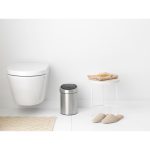 سطل زباله تاچ بین 3 لیتر استیل مات برابانتیا - Image 10